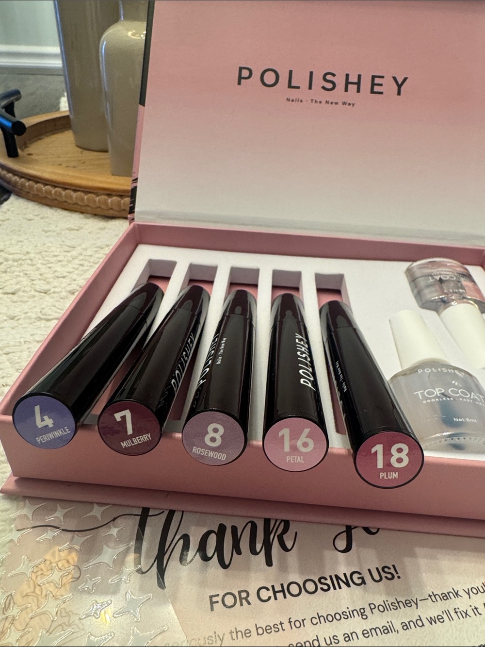 POLISHEY Gel Nail Starter Kit — Pink Shades NWT - Picture 5 of 7
